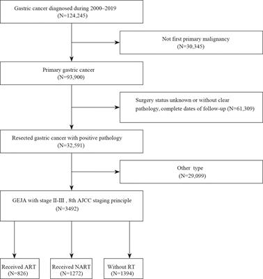 Survival benefit after neoadjuvant or adjuvant radiotherapy for stage II–III gastroesophageal junction adenocarcinoma: A large population-based cohort study